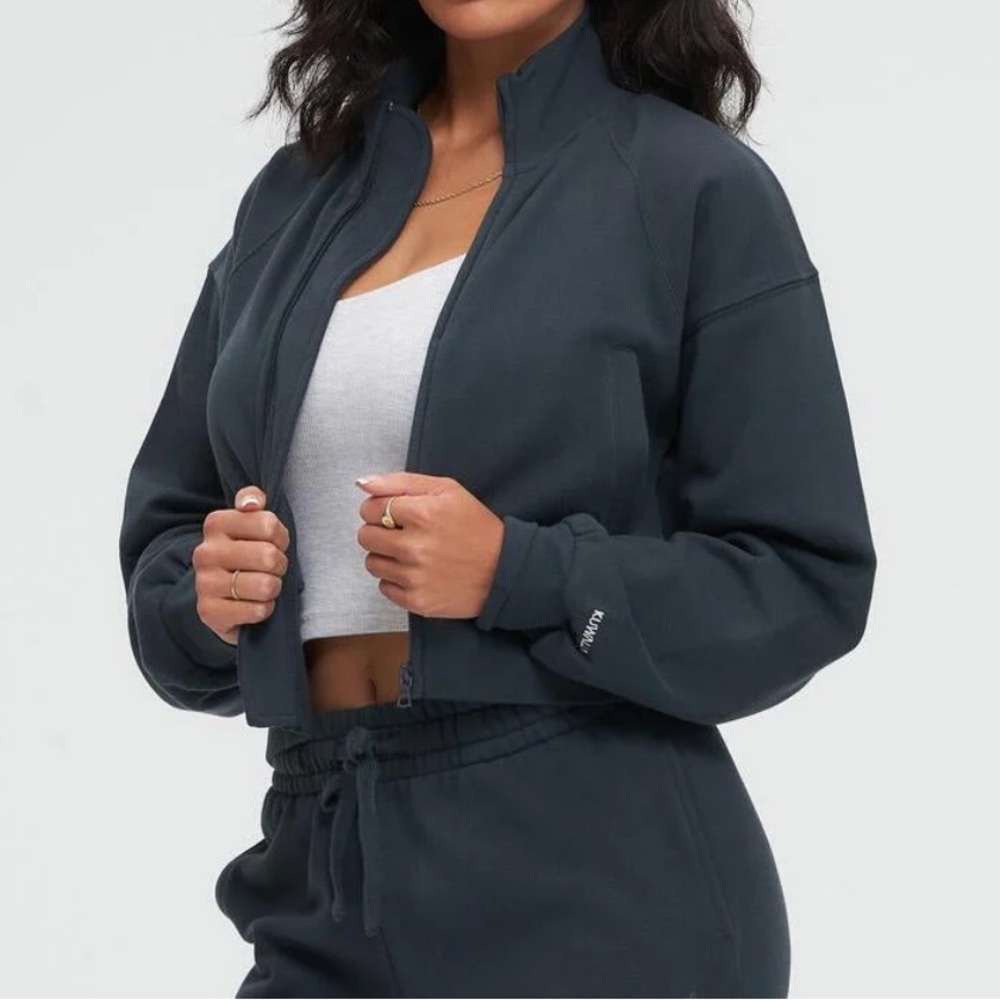 Kuwalla Tee High Bomber Cropped Jacket Black Size Medium